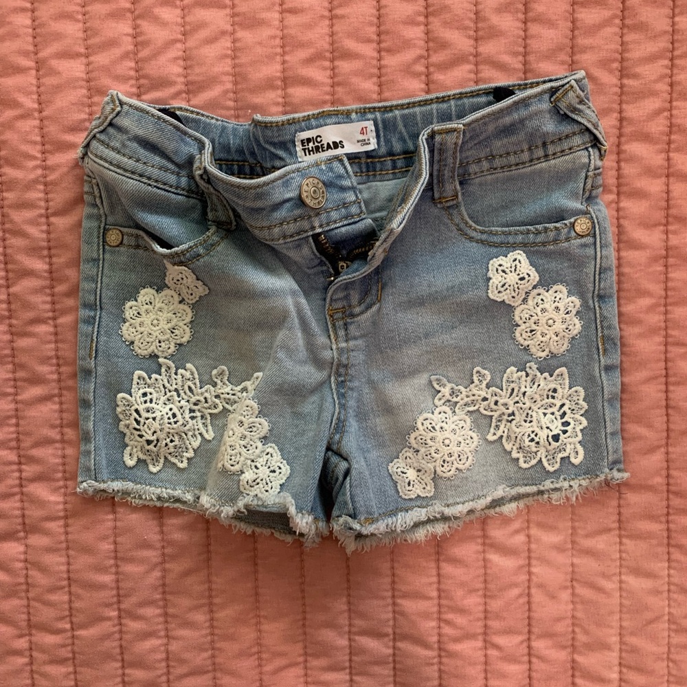 Epic Threads little girls denim shorts - size 4T